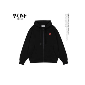 Cardigan PLAY Autunno Inverno Nuovo Marchio di Moda Giapponese Felpa con Cappuccio Larga da Uomo Abbigliamento di Coppia con Ricamo a Cuore - Product Image 6