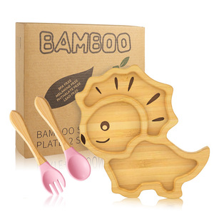 Productos para bebés 5 en 1, mantel de mesa de silicona, plato, cuchara, tenedor, taza para sorber, vajilla en la nube, juegos de alimentación para bebés, juego de comedor para bebés - Product Image 6