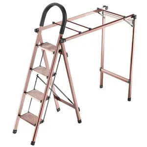 Soyoung Faltbare Aluminium Haushalt schritt Leiter Hocker mit kleidung Trocknen Rack