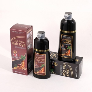 Champú de Coloración Rápida para Cabello Negro de 500 ml, Colorante Negro con Ginseng para Hombres, Productos para Colorear el Cabello para Cubrir las Canas - Product Image 5