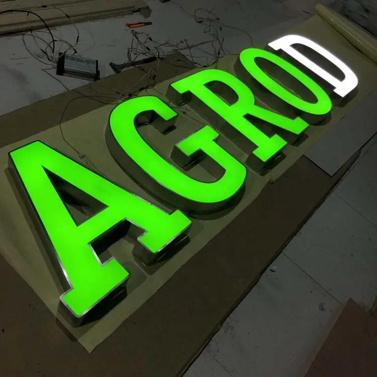 Livraison rapide petit ou grand signe de lettres 3d led, magnifique signe de lettres de l'alphabet 3d led