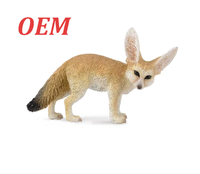 Figurine réaliste de renard-fennec, modèle en PVC à grandes oreilles, décoration de bureau, jouet éducatif personnalisable, 12+, unisexe