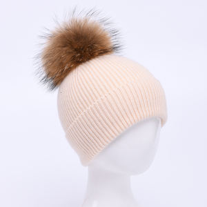 Chapeau en laine pour enfant, adorable <span class=keywords><strong>bonnet</strong></span> avec rabat d'oreille, couvre-chef pour bébé, peluche mignonne et chaude, automne-hiver - Product Image 1