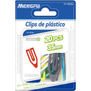 Mengfu M-0036 20 pezzi di plastica a forma di barca in ferro pinzetta per promemoria da 35mm perni per ufficio e materiale scolastico - Product Image 1