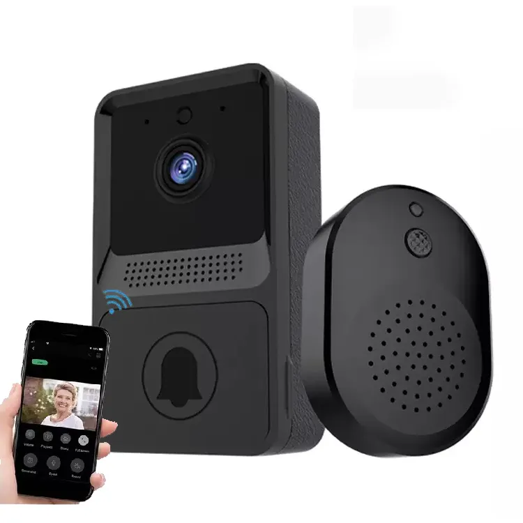 Zwei-Wege-Audio Nachtsicht Wireless Smart Wifi Timbre Con Türklingel Glockenspiel Home Intercom Video Ring Türklingel Kamera