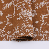 Fait sur mesure Moyen-Orient Musulman Abaya Matériel 100% polyester Kaki Fleurs Cactus Imprimer Broderie Crêpe Robe Tissu