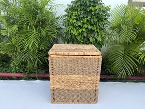 Set of 3 Rustic Rectangular Rattan Storage <b>Bins</b> - Handmade Woven Baskets for Living Room Organization - Product Image 3