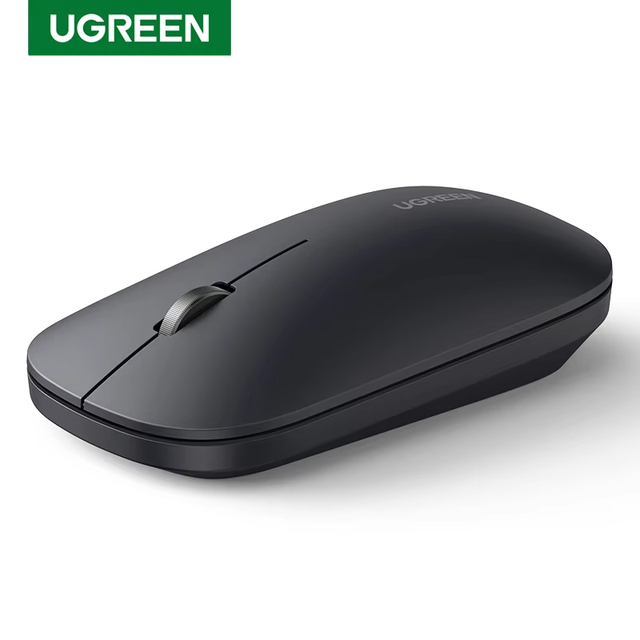 UGREEN Blue-tooth Wireless Mouse 2.4G Silent Computer Mouse Ultra Slim Optical Cordless Wireless Mouse with USB Receiver