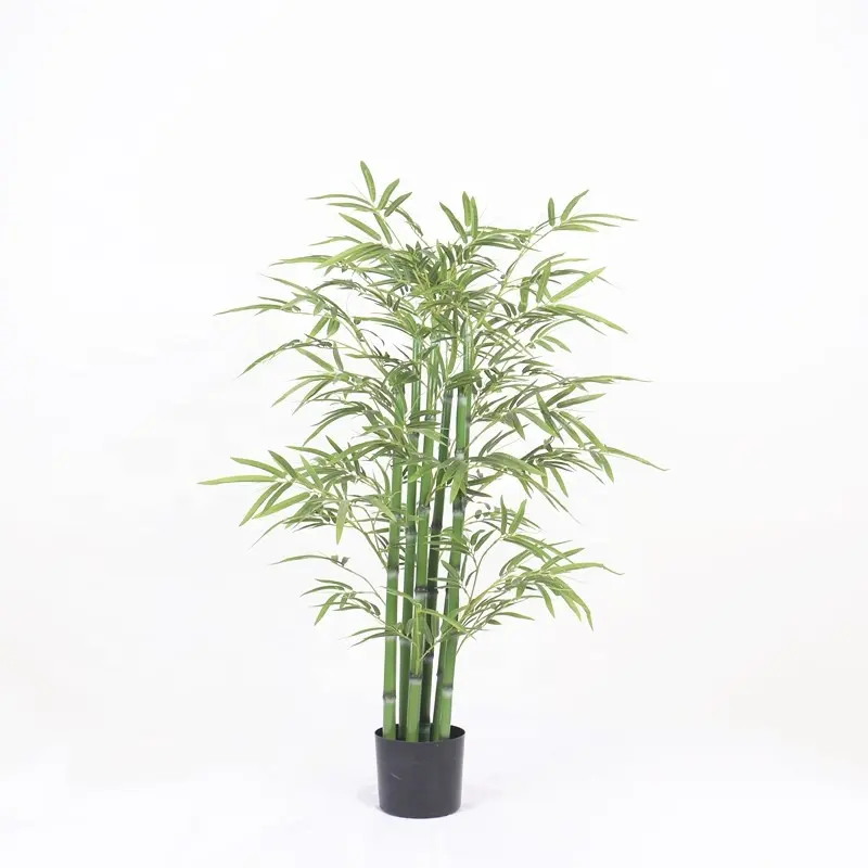 1.3m Wholesale High Quality Lucky Indoor Artificial Bamboo Leave Potted Plants For Home Decoration