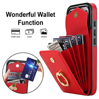 Dompet Casing Ponsel Kulit PU Lembut Mewah dengan Tempat Kartu, Penghalang RFID, Tali, dan Penyangga untuk iPhone 18 17 16 15 14 Pro Max