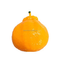 Balle anti-stress à presser en TPR, forme mandarine moche simulée, 10*8cm, à personnaliser, avec bouchon