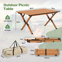 Table de Camping pliable de stockage portable et ensemble de chaises Table à manger pliante de jardin extérieur