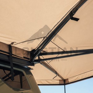 Toldo Lateral para Auto de 270 Grados con Doble Poste, Tira de LED, Oxford 600D, PVC 1000D, Patas Ajustables e Impermeables - Product Image 2