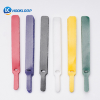 Attaches de câble en nylon réutilisables avec logo imprimé personnalisé attaches de câble en nylon avec sangle crochet et boucle détachable réglable
