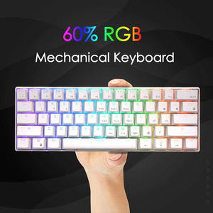 MRSVI 61 Teclas Cool Colorful RGB Backlight <span class=keywords><strong>RK61</strong></span> Gaming <span class=keywords><strong>Keyboard</strong></span> Fábrica ergonómica Teclados inalámbricos mecánicos Precio de fábrica - Product Image 5