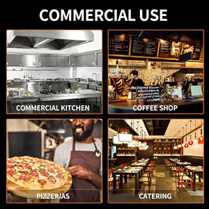 Four à pizza commercial à double étage haute efficacité 220V en acier inoxydable, four à pizza électrique avec contrôle de température indépendant - Product Image 6