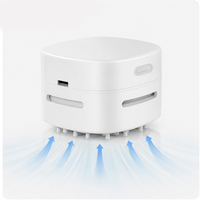 Aspirateur de bureau rechargeable compact et peu encombrant pour nettoyer les restes de collation, les étuis d'écouteurs et la poussière du bureau des étudiants au quotidien