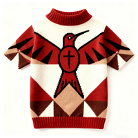 Pulls pour animaux de compagnie en coton personnalisés, design AI, tricot chaud écologique pour chiens et chats, cadeaux de Noël, style NAZCA
