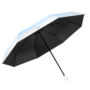 Gradient Five-fold 8-rib Capsule Sun Protection Black Coating Folding Sun Rain Advertising <b>Umbrella</b> - Product Image 5