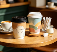Gobelets en papier kraft à double paroi personnalisés, les plus vendus en Chine, avec couvercle – Gobelets à café jetables isolés et recyclables, logo personnalisé offset/flexo