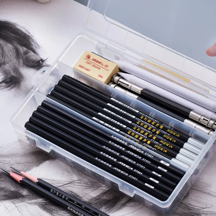 Hot-Selling Menyesuaikan Paket 30 Pcs Grafis Pensil Set Menggambar Sketsa Set Sketsa Menggambar Kit untuk Anak-anak Melukis
