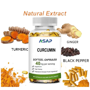 Suplemento de etiqueta privada Extracto de cúrcuma Cápsulas de curcumina de cúrcuma Cápsulas blandas de curcumina - Product Image 2