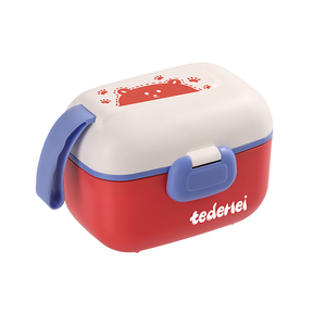 Lonchera Infantil de Dos Niveles, Libre de BPA, de Plástico, con Tapas, para Conservar la Frescura de los Alimentos, Juego de Vajilla Portátil, Tazón - Product Image 1