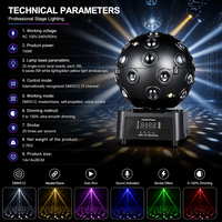 MOKE 150W RGBW Rotierende Discokugel Moving Head Light DMX512 LED Stroboskop DJ-Beleuchtung für DJ Bar KTV Nachtclub Party Hochzeit
