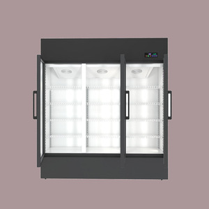 Enfriador de exhibición de bebidas comercial Puerta de vidrio vertical Refrigerador de cerveza y <span class=keywords><strong>soda</strong></span> Compresor de luz LED Característica Vitrina de refrigeración - Product Image 1