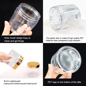 500ML Transparent Plastic Jar Bottles Wholesale Retail Refillable Cream Butter Big <b>Honey</b> Empty Cosmetic Containers - Product Image 3