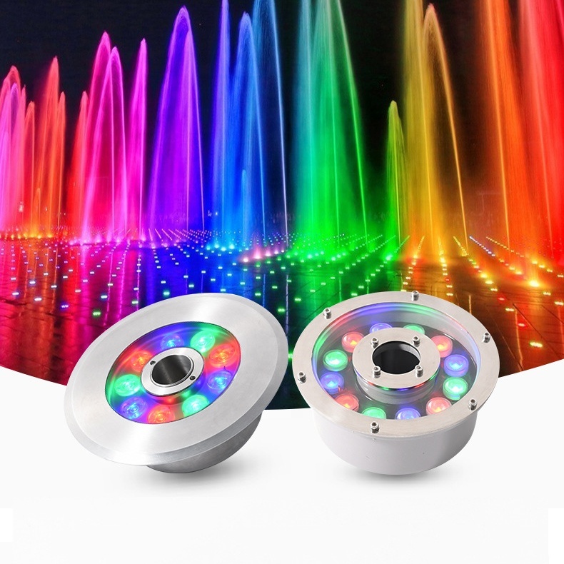 DC24v Swimming Pool Lighting RGB IP68 Stainless Steel Material Fountain Lights