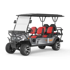 最新独特设计电动高尔夫球车中国供应商强力电机高尔夫球车高底盘六座高尔夫球车