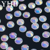 YHB Usine 12 et 16 Facettes Cristaux En Gros En Vrac Hot-Fix Strass En Vrac