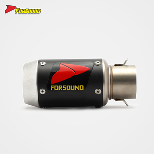 Tubo de escape de acero inoxidable de fibra de carbono de 51mm para motocicleta - Product Image 6