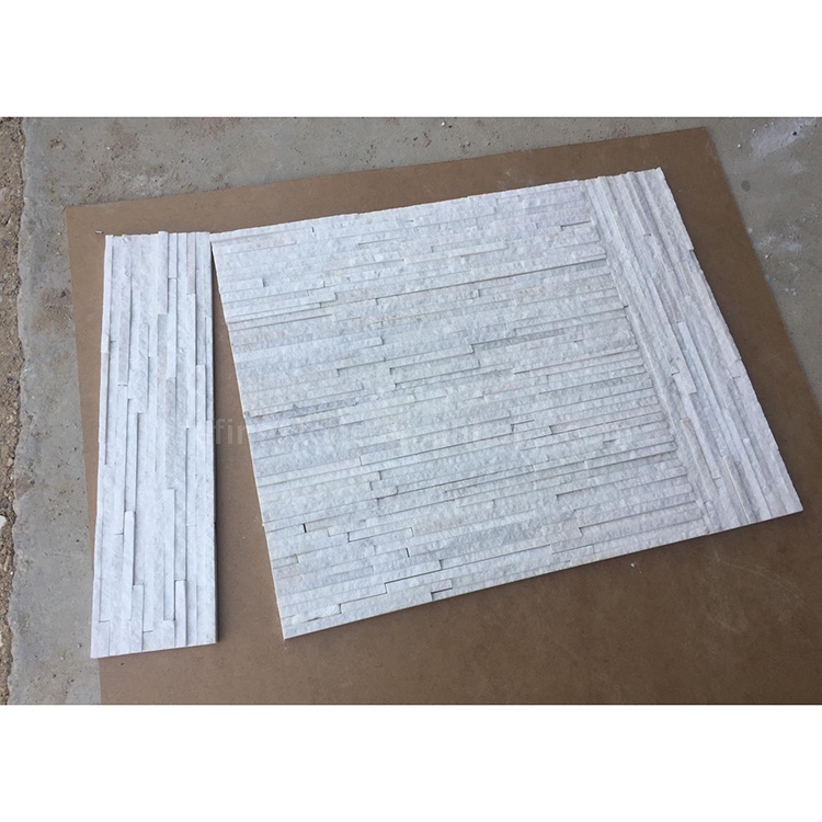 Natural Pure White Culture quartzite Stone Wall Slate