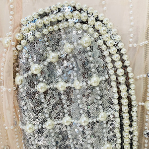 Nouvelles robes pour femmes en maille à manches longues avec perles et paillettes, tendance - Product Image 4