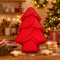 Moule à gâteau en silicone en forme d'arbre de Noël entier, plateau de cuisson pour les fêtes