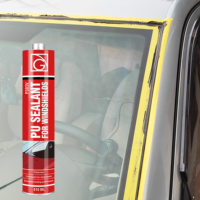 GORSEAL P303V 310ML Mastic PU Noir pour Pare-Brise Automobile, Adhésif pour Vitres Auto, Séchage Rapide, Résistant aux Intempéries, Réparation de Pare-Brise