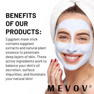 Masque à l'argile d'aubergine <span class=keywords><strong>de</strong></span> marque privée bâton éliminant les <span class=keywords><strong>points</strong></span> <span class=keywords><strong>noirs</strong></span> contrôle huile exfoliante apaisante peau d'acné masque facial - Product Image 5