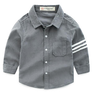 Chemise pour garçons en flanelle de coton à col en velours côtelé de couleur unie, style gentleman, de Ganesh Kids, disponible en ligne en Inde - Product Image 2