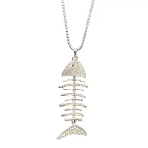 Fishbone Pendant Necklace Fashion Simple Personality Necklace