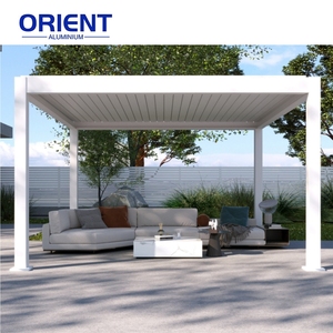 Auvent de <span class=keywords><strong>toit</strong></span> à <span class=keywords><strong>lames</strong></span> d'aluminium motorisées Pavillon <span class=keywords><strong>Pergola</strong></span> Gazebo Pavillon de jardin extérieur pour arrière-cour - Product Image 3