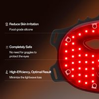Masque facial LED de qualité supérieure, 7 couleurs, portable, rechargeable, source d'alimentation, masque facial à lumière rouge