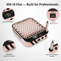 Colector de Polvo de Uñas 2 en 1 al por Mayor 858-18 Plus con Taladro de Uñas, Velocidad Ajustable, Avance/Retroceso, Recargable, Personalización OEM