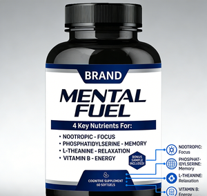 Cápsulas para la Concentración OEM ODM, Suplemento Cerebral Premium en Cápsulas, Envase en Botella, Extracto <span class=keywords><strong>Natural</strong></span> - Product Image 2