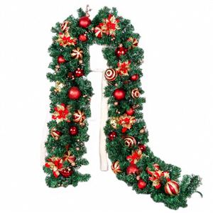 Factory Wholesale Cross Border <b>Christmas</b> Tree PVC 2m <b>Christmas</b> Wreath Door Hanging Decorations <b>Christmas</b> Garland - Product Image 1