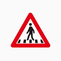 Panneaux en aluminium personnalisés de 18 pouces en gros, panneaux d'avertissement de sécurité routière, panneaux d'avertissement pour passages piétons et panneaux d'avertissement pour zones privées.