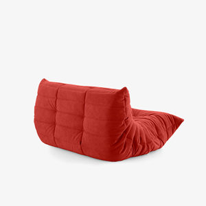 Modern Italian Design Caterpillar <b>Floor</b> <b>Sofa</b> Luxury Small 2 Seater Fabric Couch for Apartment - Product Image 4