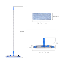 Fabricant d'Outils de Nettoyage Commercial Membre IPC, Balai à Franges Industriel Plat pour Sols avec Tampons en Microfibre Lavables