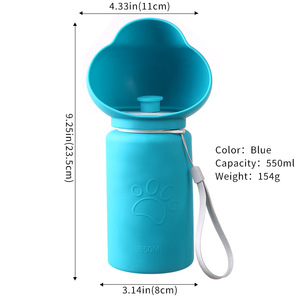 Bouteille d'eau portable pliable pour chien, idéale pour les voyages et les activités de plein air, distributeur d'eau pour animaux de compagnie en gros - Product Image 2